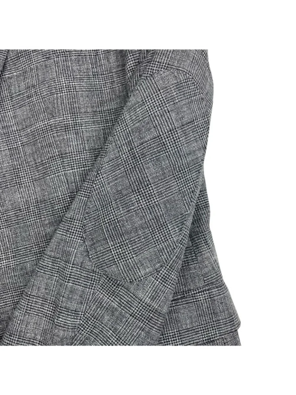 Hugo Boss Men’s The Smith13 2-Button Blazer Gray Plaid/Elbow Patches • 42R